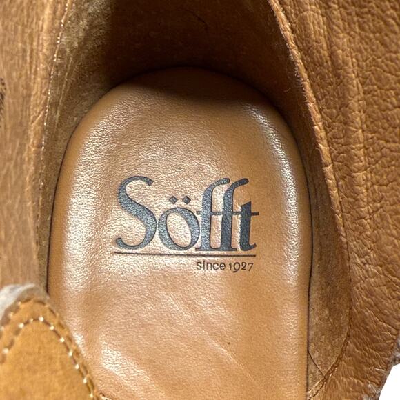 SOFFT Antica Women's 8.5 Leather Stone Taupe Buckle Strap Heeled Ankle Boots - Picture 14 of 15